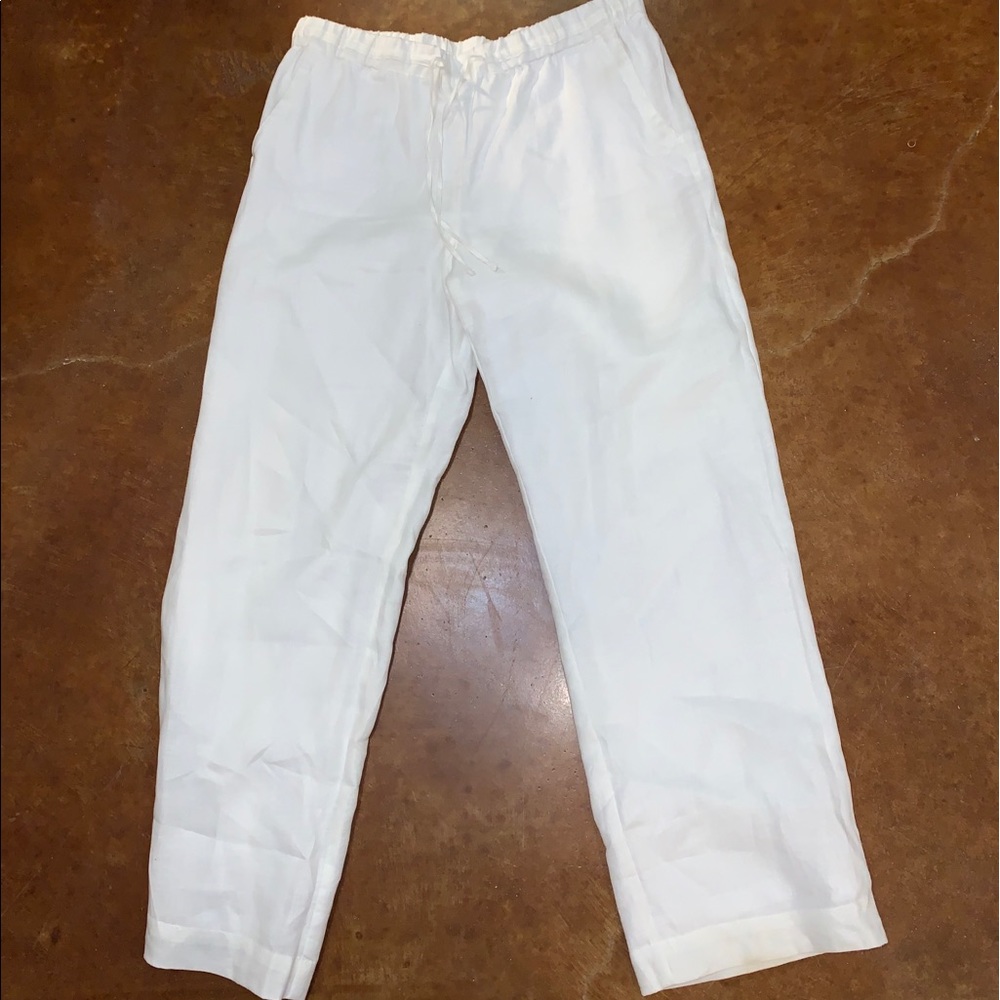 White relaxed dress pants
